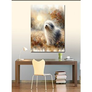 Kanvas Tablo Beyaz Köpek 100x140 cm