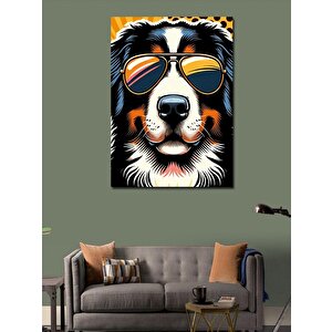 Kanvas Tablo Gözlüklü Köpek 100x140 cm