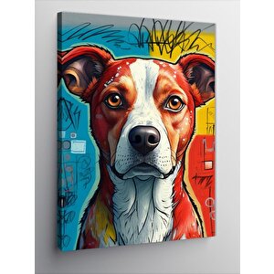 Kanvas Tablo Renkli Köpek 70x100 cm