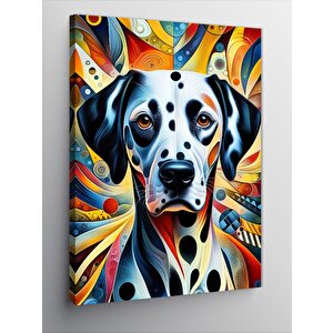 Kanvas Tablo Renkli Dalmaçyalı Köpek 70x100 cm