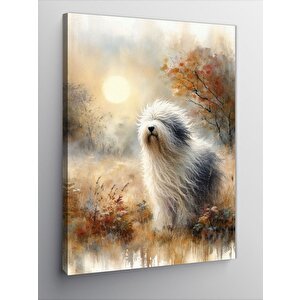 Kanvas Tablo Beyaz Köpek