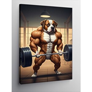 Kanvas Tablo Kaslı Köpek 70x100 cm