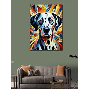 Kanvas Tablo Renkli Dalmaçyalı Köpek