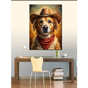 Kanvas Tablo Kovboy Köpek