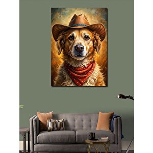 Kanvas Tablo Kovboy Köpek