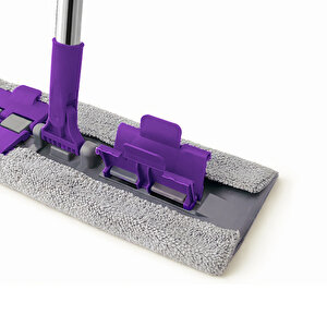 Pony Mandalli Mop Mi̇krofi̇ber Yüzey Temi̇zli̇k Seti̇ Paspas Yer Duvar Cam Kiskaçli Kli̇psli̇