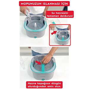 Smarter aqua Max Temi̇z & Ki̇rli̇ Suyu Ayirma Özelli̇ği̇ Çi̇ft Kova Otomati̇k Temi̇zli̇k Seti̇ Mop Paspas