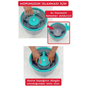 Smarter Aqua Flat + Yedek Temiz Ve Kirli Suyu Ayırma Özelliği Otomatik Temizlik Seti Tablet Mop Paspas