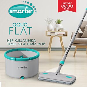 Aqua Flat Temi̇z Ve Ki̇rli̇ Suyu Ayirma Özelli̇ği̇ Otomati̇k Temi̇zli̇k Seti̇ Tablet Mop Paspas