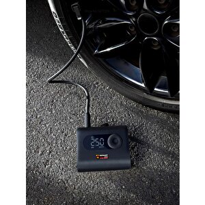100 Psi Akülü Led Işıklı Lastik Şişirme Hava Kompresörü