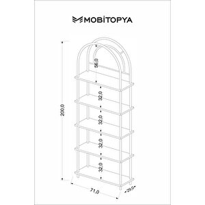 Mobitopya Çevir Kur Bohem Çok Amaçlı Raf Dolap Antrasit 2