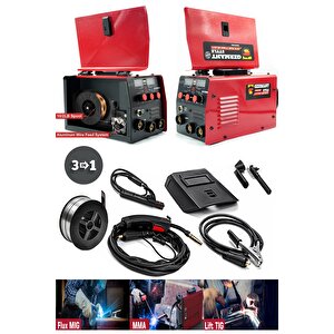 Alman 3in1 Mma-550 Amper Mi̇g Ti̇g Mma Çift Kartlı İnvertör Oksijen & Gazsız Gazaltı Kaynak Makinesi