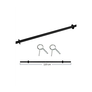 120 Cm Halter Ağırlık Plaka Çalışma Barı Uzun Düz Bar