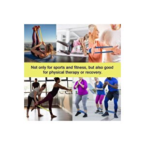 Latex 5'li Aerobik Pilates Direnç Egzersiz Bandı Squat Çalışma Lastiği Lyrbk-loop-set150