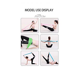Pilates Bandı Jimnastik Plates Lastiği 150x7,5 Cm Egzersiz Aerobik Bant 1 Adet Mor