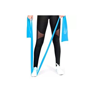 Pilates Bandı Jimnastik Plates Lastiği 90x15 Cm Egzersiz Aerobik Bant 1 Adet Mavi