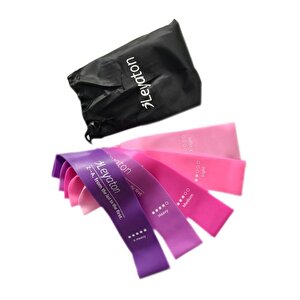 5'li Aerobik Bandı Latex Bant Set Pilates Yoga Lastiği