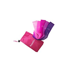 5'li Aerobik Bandı Latex Bant Set Pilates Yoga Lastiği