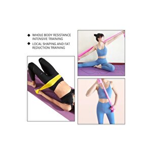 Pilates Direnç Egzersiz Bandı Squat Çalışma Lastiği 5 Li Set