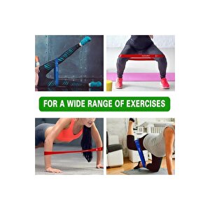Pilates Direnç Lastiği Aerobik Yoga Gym Egzersiz Bandı Spor Seti Plates 5'li Bant Seti