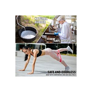 5 Adet Set Sertlik Dereceli Pilates Yoga Squat Bandı Aerobik Band Özel Elastik Malzeme