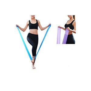 Elastik Genişletici Streç Egzersiz Lastik Bant Fitness Ekipmanları Mor