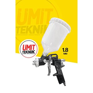 Profesyonel Üstten Depolu Profesyonel 600 Cc Boya Sprey Tabancası 1.8mm Lastik Şişirme Takım