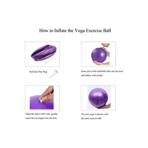 25 Cm Dura Strong Mini Pilates Topu Denge Egzersiz Topu Mavi