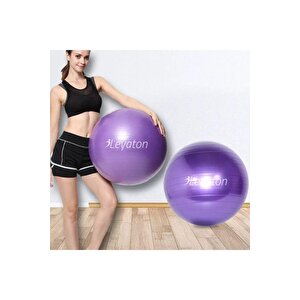 Mor 75 Cm Pilates Topu Büyük Boy Kalın Yoga Pilates Top