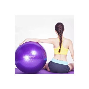 Mor 75 Cm Pilates Topu Büyük Boy Kalın Yoga Pilates Top