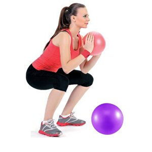 Delux 20 Cm Mor Pilates Topu Jimnastik Yoga Plates Egzersiz Topu Mor
