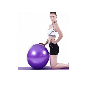 65 Cm Fitilli Pilates Topu Ve Pompa Seti Plates Denge Yoga Spor Egzersiz Top
