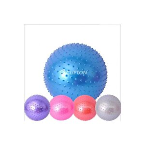 Dikenli Jimnastik Topu 65 Cm Mavi+ Pompa