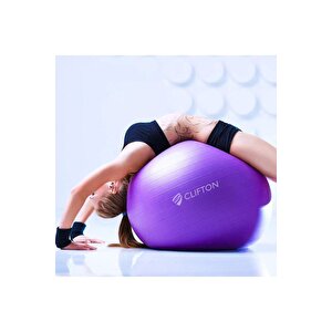 65 Cm Fitilli Pilates Topu Mor + Pompa