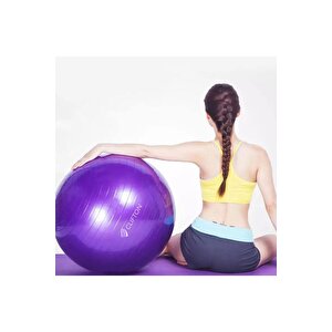 65 Cm Fitilli Pilates Topu Mor + Pompa