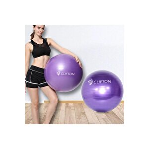 65 Cm Fitilli Pilates Topu Mor + Pompa