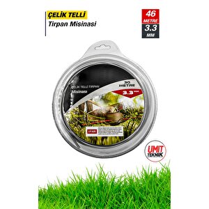 Celik Telli Tirpan Misinasi Motorlu Tırpan Ot Çim Biçme Universal Misine  46 Metre 3.3 Mm