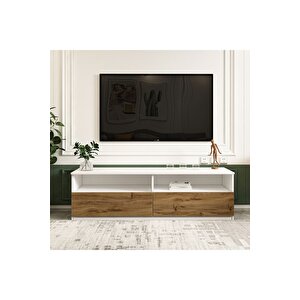 Centra Kapaklı Tv Sehpası,tv Ünitesi Beyaz-kilim, Ev-ofis Beyaz