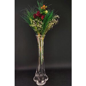 Fil Ayağı Cam Dekoratif Vazo 60 Cm C1-1-288