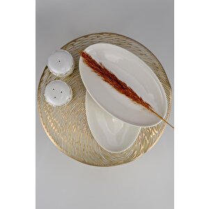 Semazen Porselen 2 Parça Kayık Servis Tabağı Seti 25 Cm - Tl4041130  C320.003