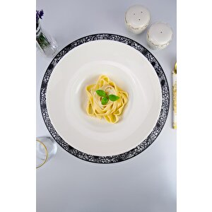 Bone Porselen Spagetti Makarna Tabağı 30 Cm Beyaz – Es 30