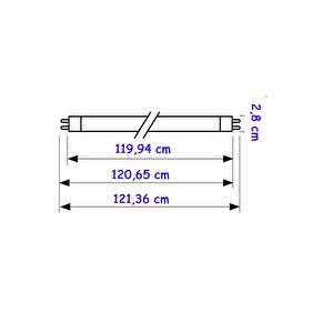 Master 36w/827 T8 Floresan Ampul Sarı 120 Cm Floresan Lamba