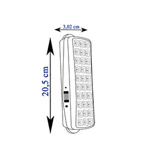 Yl05-1001 Datça 30 Ledli Işıldak - Şarjlı Acil Aydınlatma Kiti - Beyaz Işık