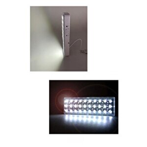 Noas Yl05-1001 Datça 30 Ledli Işıldak - Şarjlı Acil Aydınlatma Kiti - Beyaz Işık