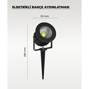 5w Kazık Bahçe Aydınlatması Elektrikli Beyaz Işık
