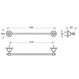 Juno Swarovski Havluluk (450mm) Altın A4424223
