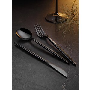 Versay Titanium Siyah 36 Parça Çatal Kaşık Bıçak Takımı Ar248232