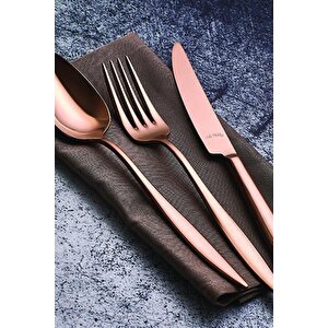 Elegant Bronz Pvd 24 Parça Çatal Kaşık Bıçak Takımı