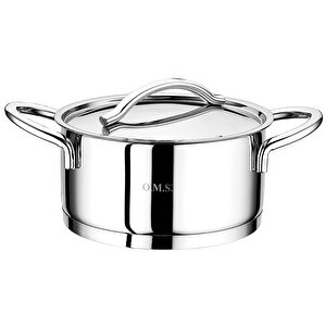 Oms 2036 Çelik Tencere Çelik Kapak 24 Cm 5,9litre
