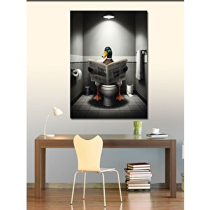 Kanvas Tablo Gazete Okuyan Ördek 70x100 cm